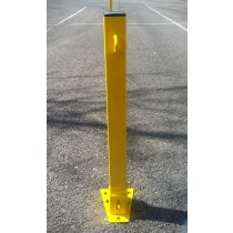 Yellow Padlock Parking Post Square 